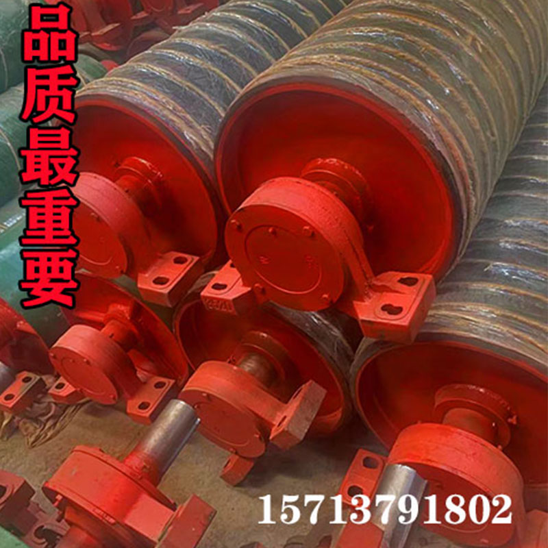 驱动滚筒传送带主动滚轮被动滚筒输送机大轮从动棍包胶滚轮头尾辊
